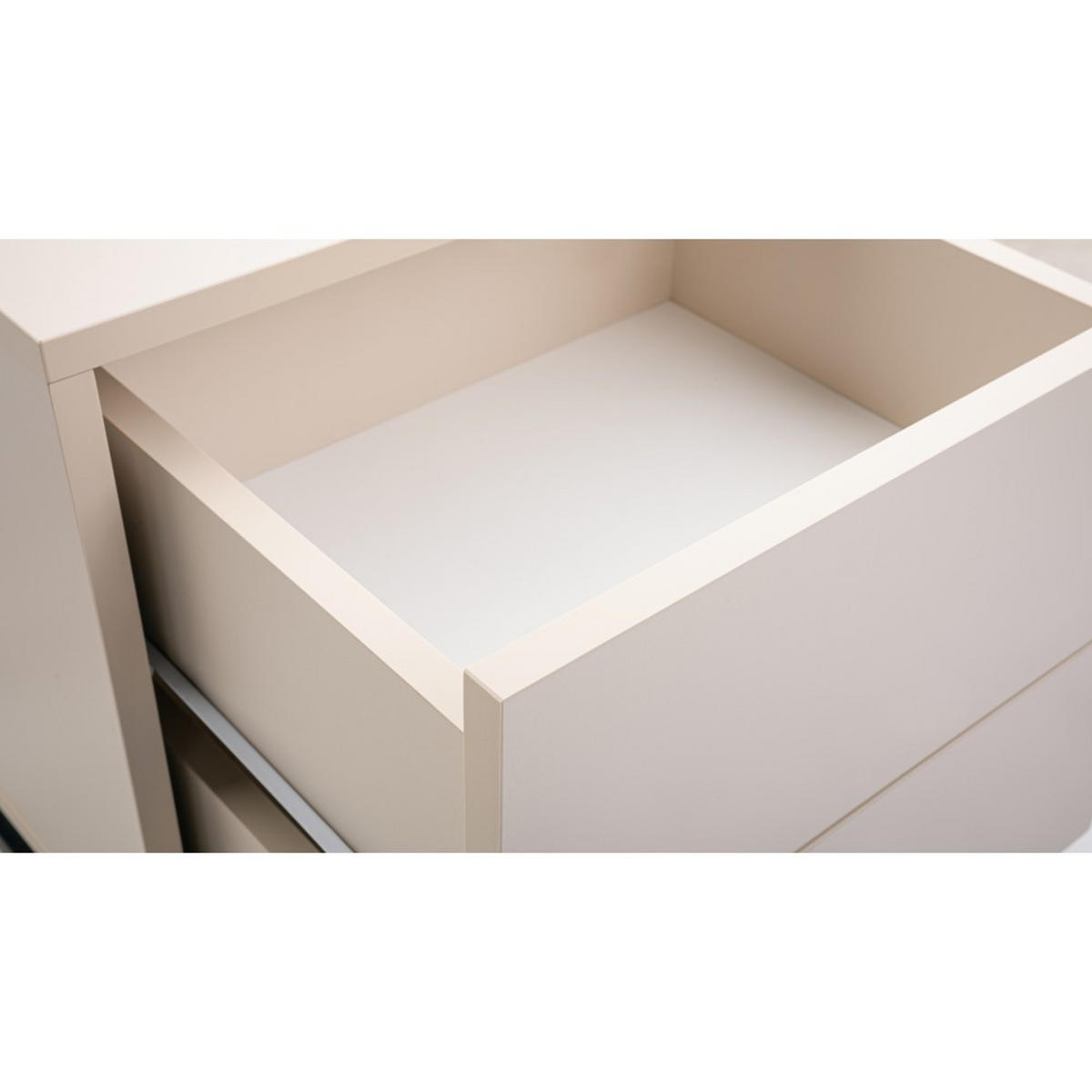 NACHTTISCH Giana mit 2 Schubladen, 43 cm, Beige Sand - Sandfarben/Beige, Holzwerkstoff (43/48.5/34cm) - Beautysofa