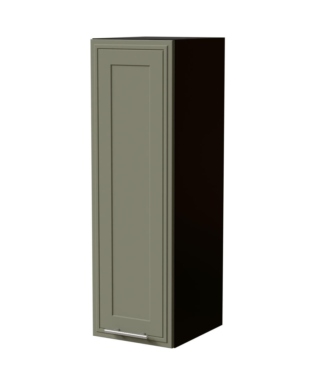 HÄNGESCHRANK Salo W4/30 Schwarz / Reed Green Matt 30 / 32,5 / 96cm - Schwarz/Grün, Holz/Holzwerkstoff (30/96/32.5cm) - Feldmann-Wohnen