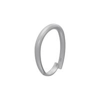 DUSCHVORHANGRINGE verschließbar 65/49 mm für Duschvorhangstange/Spannstange, Glasklar, Packung 10 Stück - Transparent, Kunststoff (35cm) - INTERDECO