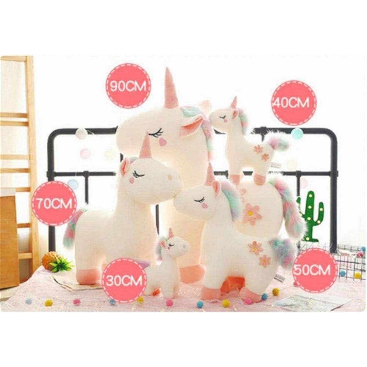 PLÜSCHTIER Einhorn Weiß 40 cm - Multicolor, Textil (30/40cm)