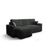 ECKSOFA L AMBRO Poso 34 Links mit Schlaffunktion - Graphitfarben, Textil (232/143cm) - Bedante