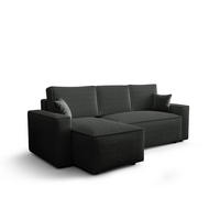 ECKSOFA L AMBRO Poso 34 Links mit Schlaffunktion - Graphitfarben, Textil (232/143cm) - Bedante