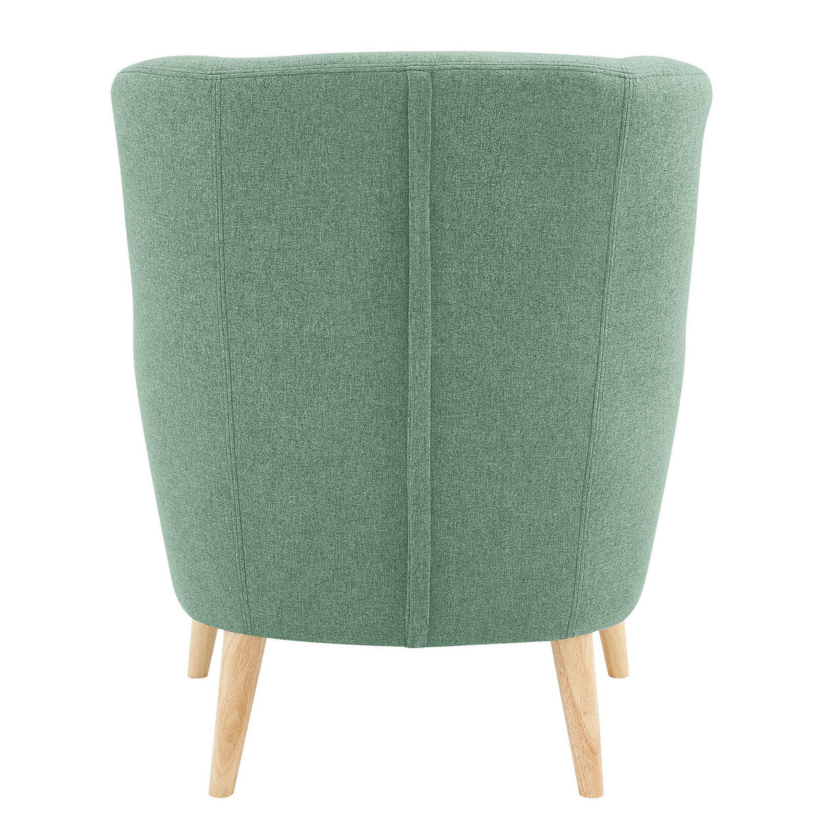 SESSEL mit Hocker - Mintgrün, Birkenholz/Textil (75/96/78cm) - home24