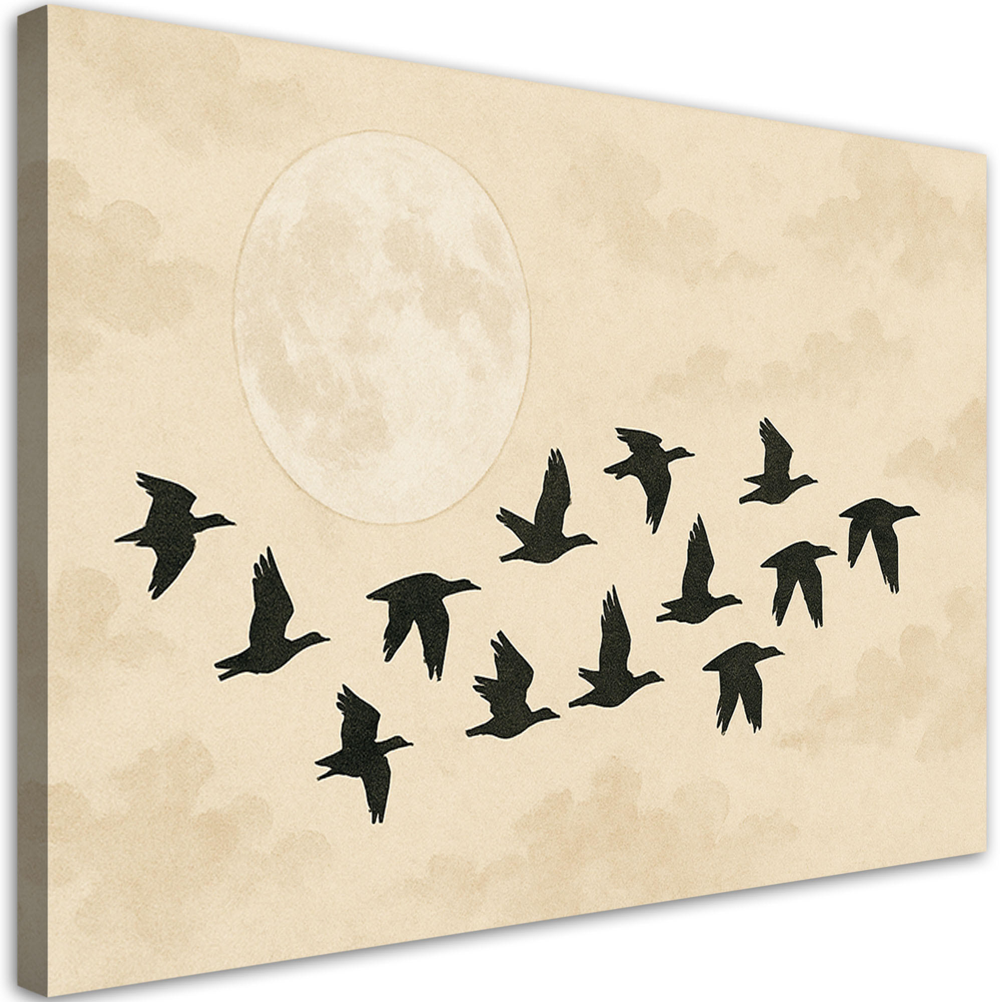 Feeby Leinwandbild Beige 90x60 cm