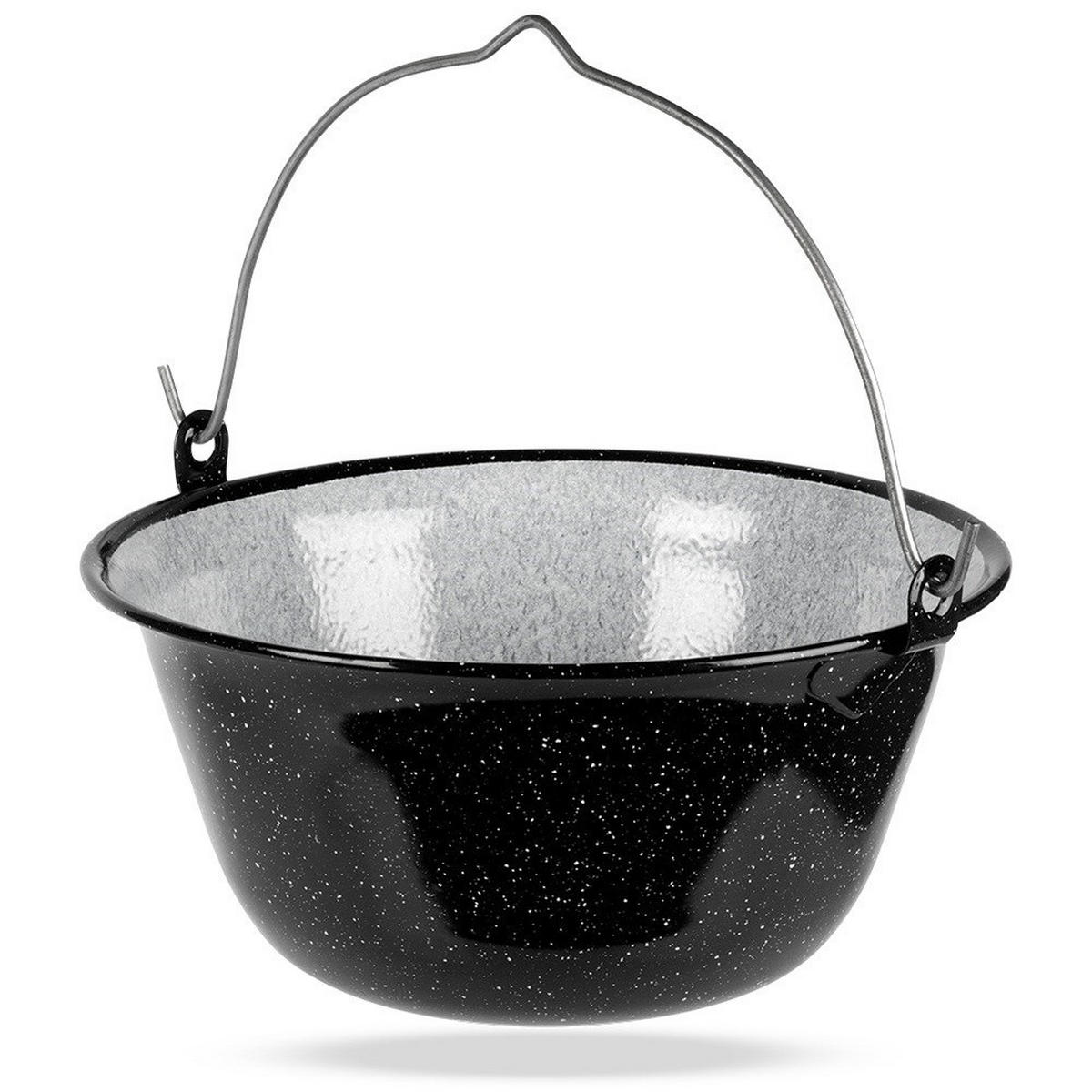 HÄNGEKESSEL ungarisch Emaille 9,5 l Schwarz - Schwarz, Metall (36/16/41cm) - Orion 