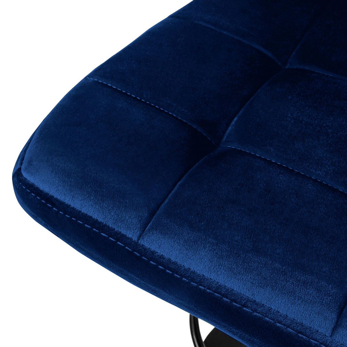 BARHOCKER Samt blau 2er Set - Blau, Metall (50/112/45cm) - ML-DESIGN