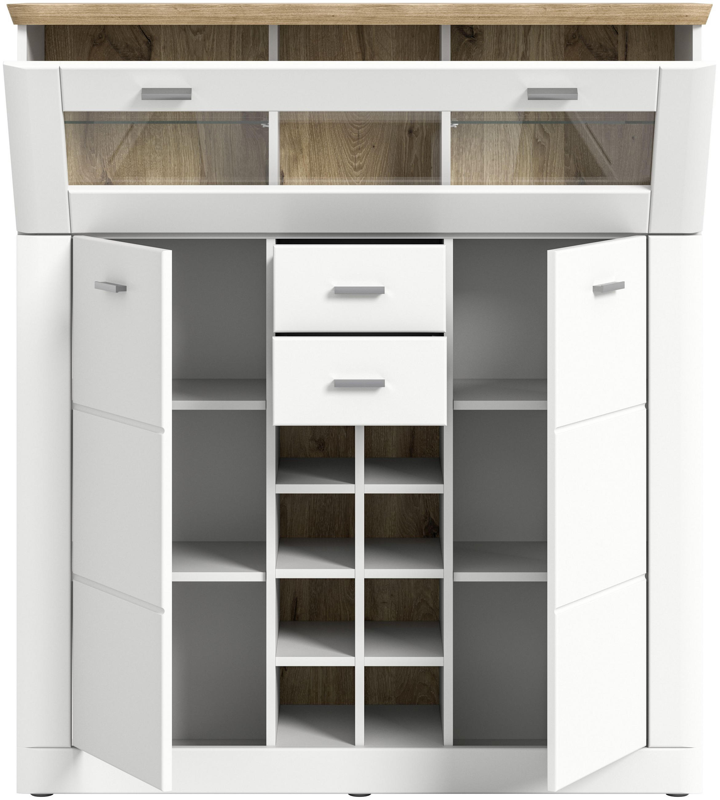 Thumbnail - Xonox Barschrank, Weiß, Holzwerkstoff, 124x140x37 cm, Esszimmer, Barmöbel, Barschränke & Theken