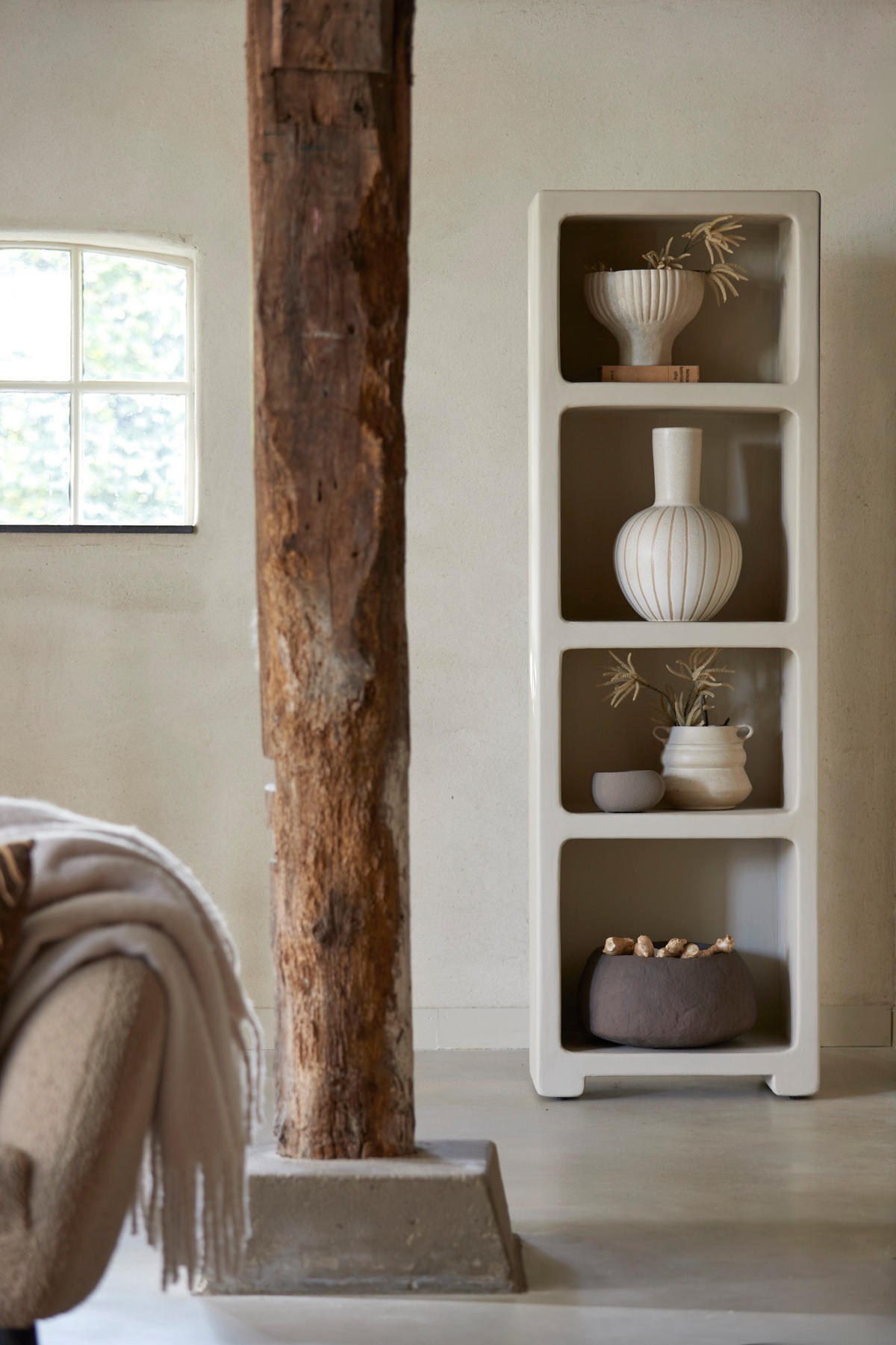 VASE Ulloa Braun Ø28,5/42 cm - Beige, Keramik (42cm) - Light & Living