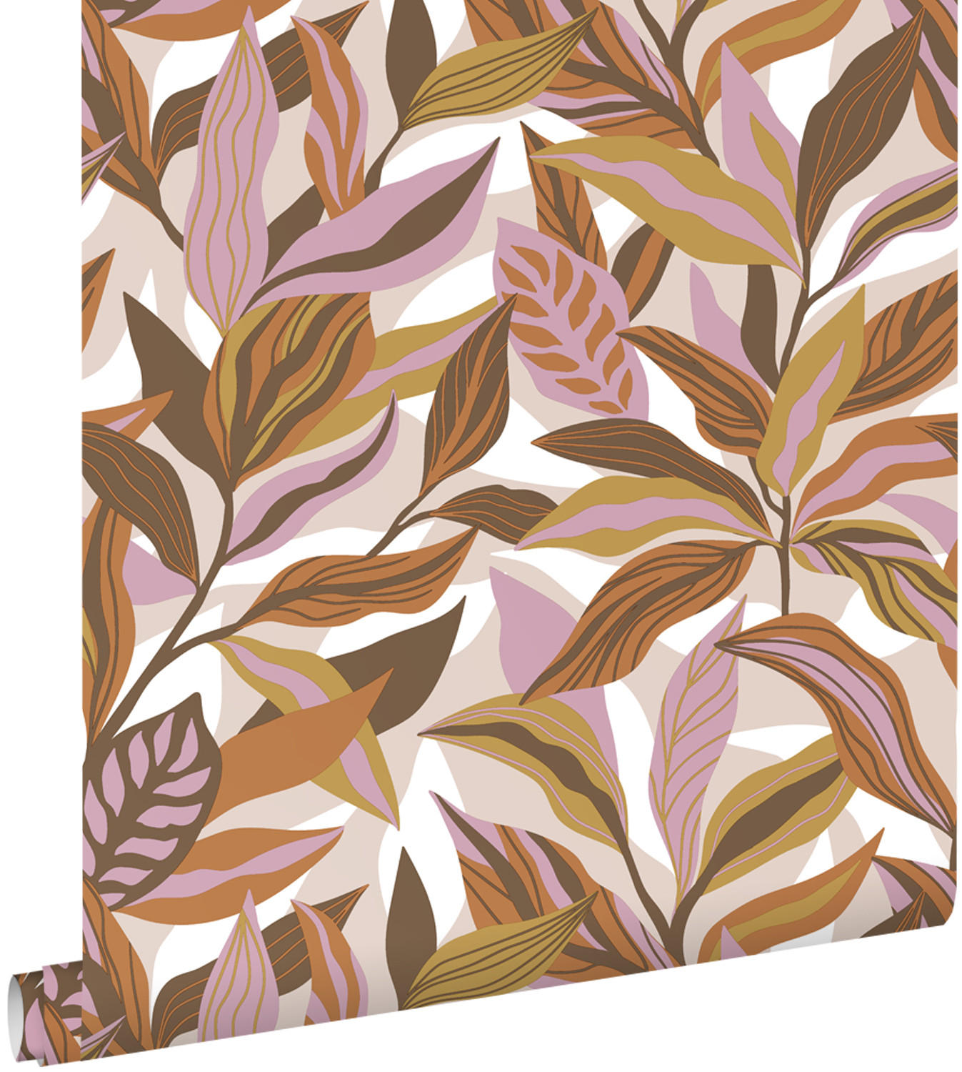 TAPETE tropische Blätter 50 x 900 cm - Braun, Papier (50/900cm) - ESTAhome