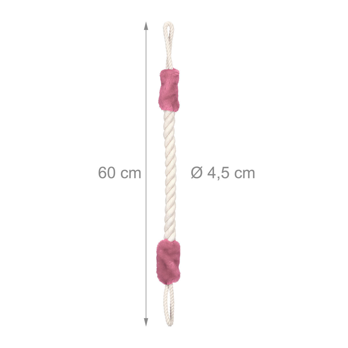 TÜRSTOPPER Creme Rosa 2er-Set Klemmschutz - Creme, Textil (4.5/4.5cm) - Relaxdays
