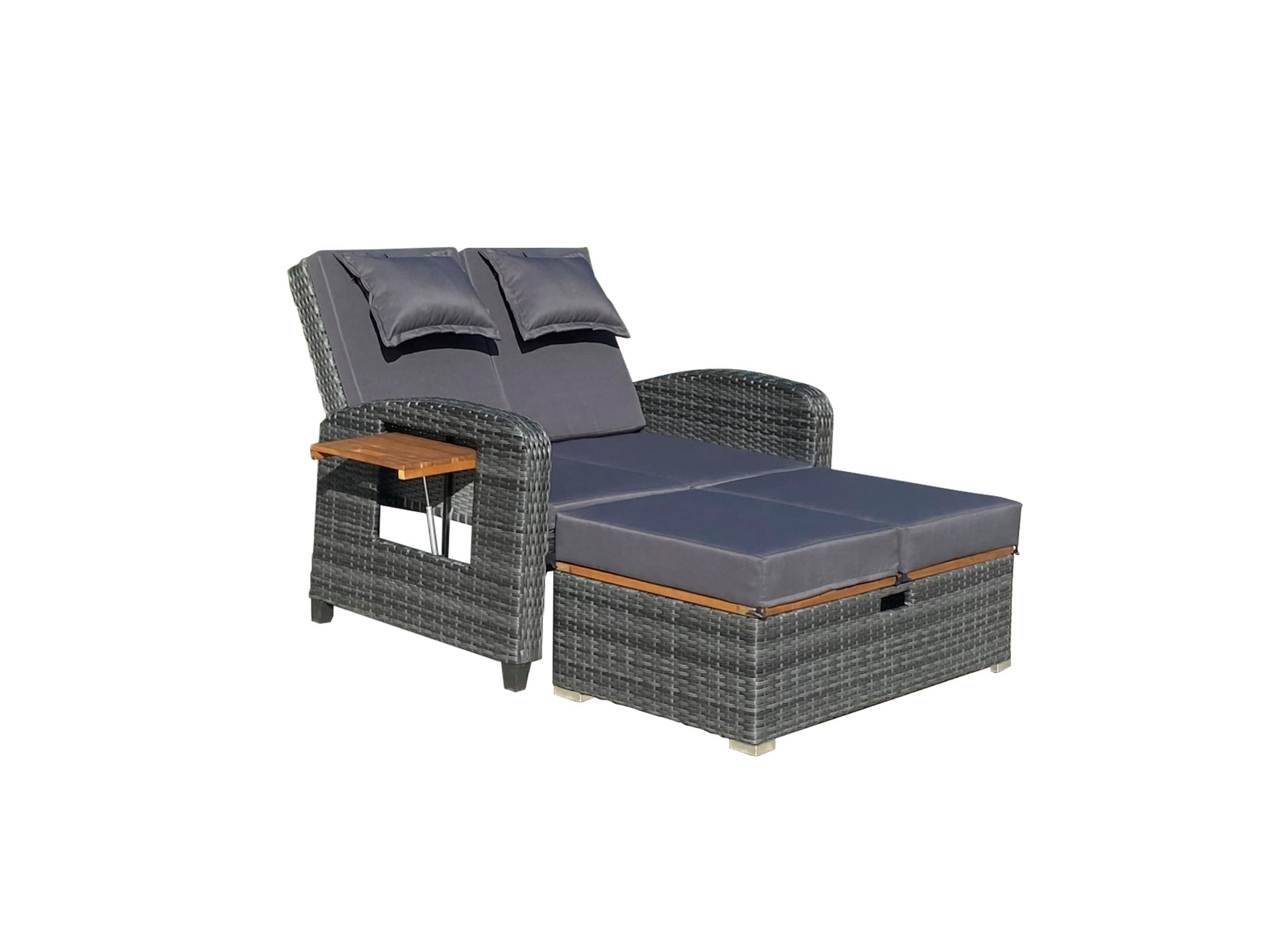 Deluke Gartensofa Anthrazit 116x95x73 cm