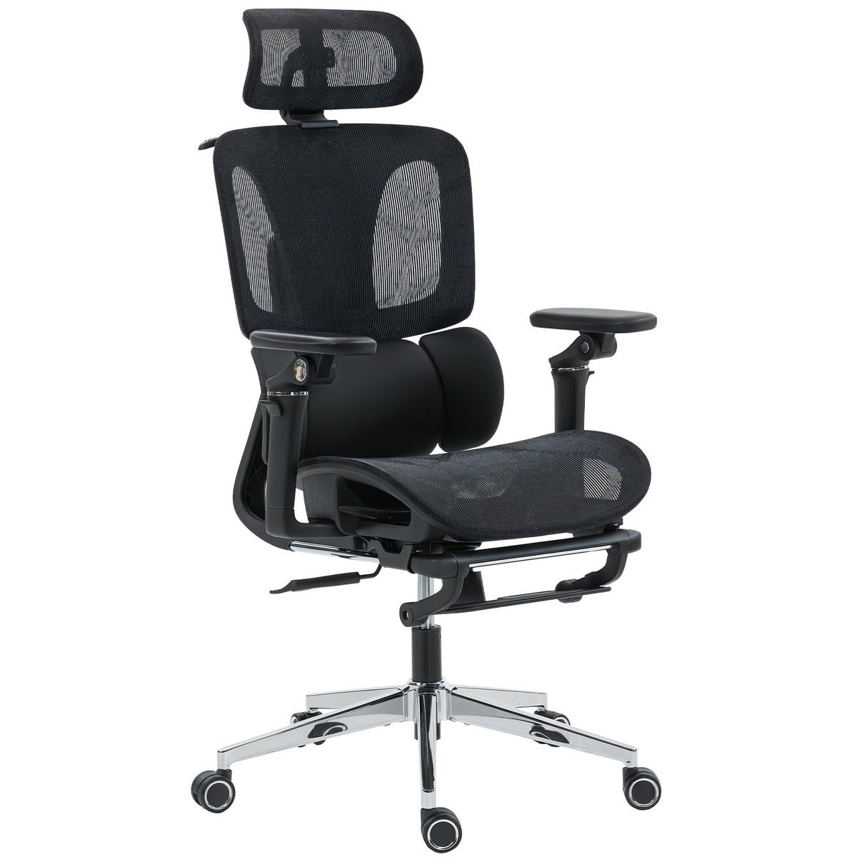 BÜROSTUHL Schwarz 67/71/133 cm - Schwarz, Textil (71/133/67cm) - PANGIVO