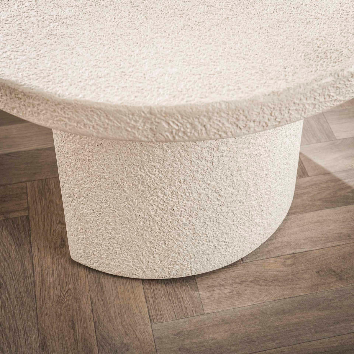 COUCHTISCH Arch Weiß 65/150/40 cm - Weiß, Stein (65/150/40cm) - Hoyz Collection