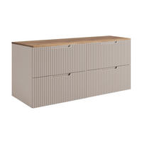 BADEZIMMERSCHRANK : Beige/Eiche, Craft 160 (2 x 80) x 58,6 x 46 cm - Beige/Braun, Holzwerkstoff (160/58.6/46cm) - 3XE LIVING