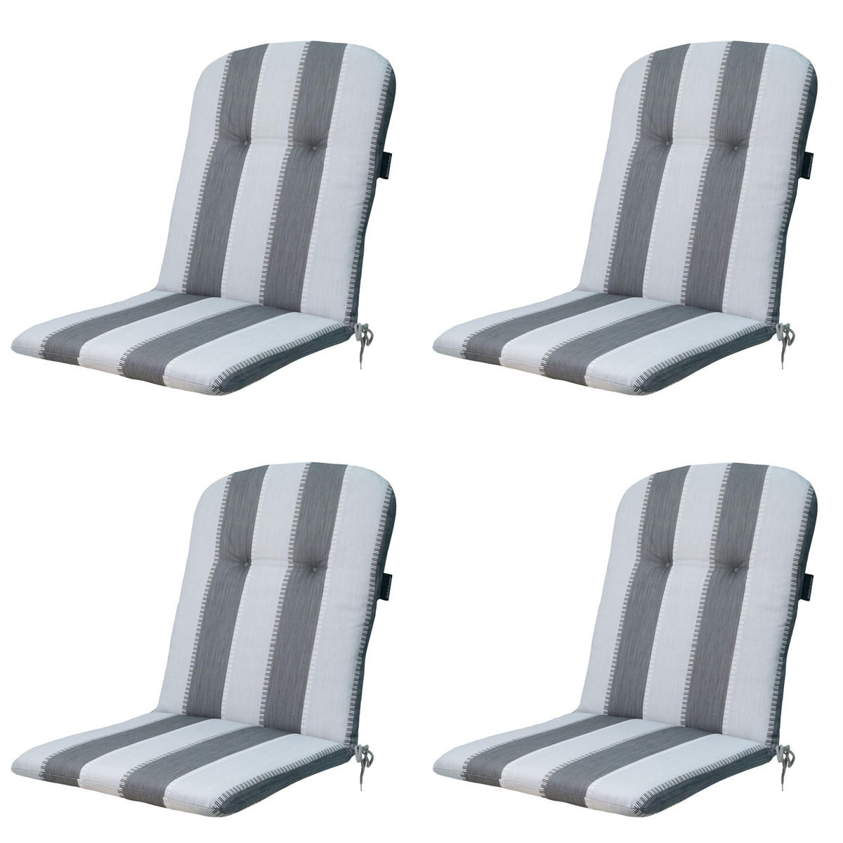 SCHALENSITZKISSEN Banda 96/45 cm 4er-Set - Grau, Textil (45/8/96cm) - Madison