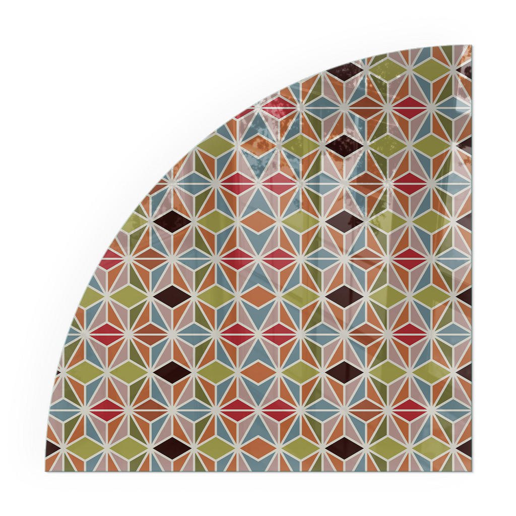 TULUP PODLOŽKA POD KRB 1/4 100x100 cm - Polygonální vzory v mřížce