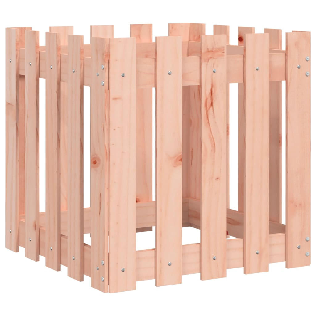 PFLANZKÜBEL Lattenzaun-Design 50x50x50 cm Massivholz Douglasie - Rotbraun, Holz (50/50/50cm)