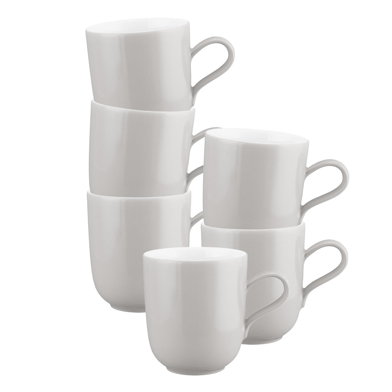 HENKELBECHER Liberty Pure Colors New Grey 400 ml 6er Set - Grau, Keramik (0.4L) - Seltmann Weiden