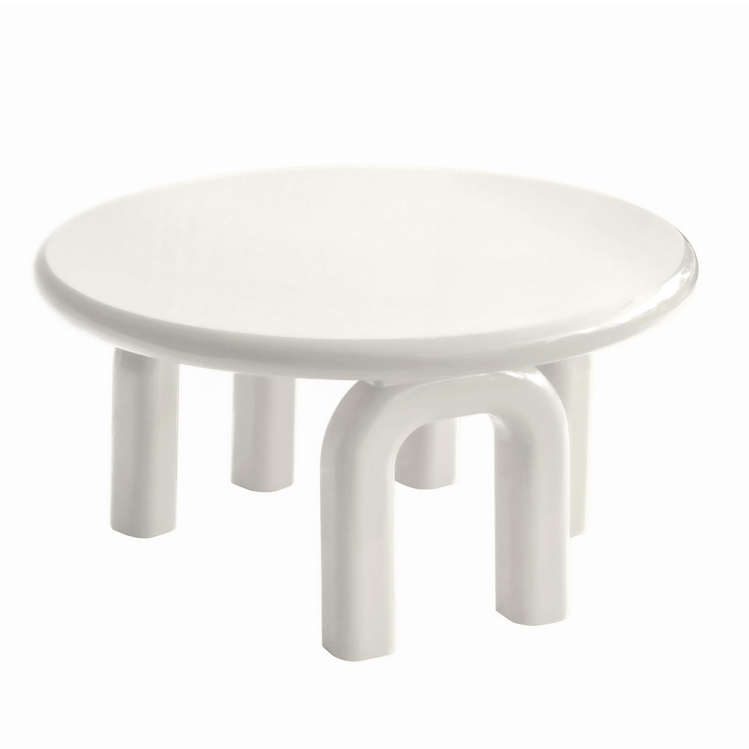 COUCHTISCH, Ekru - Weiß, Holzwerkstoff (80/80/41cm) - Oviala