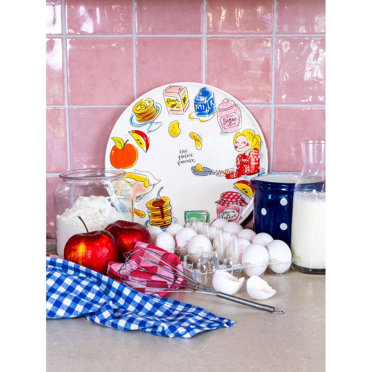 TELLER Gemütliche Tage - Der perfekte Pfannkuchen in Bunt - 31cm - Multicolor, Keramik (31/31/2cm) - Blond Amsterdam
