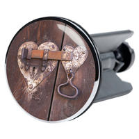 WASCHBECKENSTÖPSEL Türschloss - Braun, Kunststoff/Metall (4/7/7cm) - Sanilo