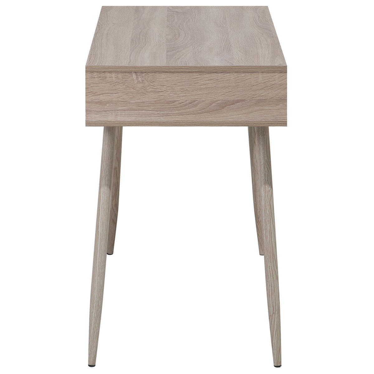 SCHREIBTISCH heller Holzfarbton 100/48/76 cm Deora - Hellgrau, Holzwerkstoff (48/100/76cm) - Beliani