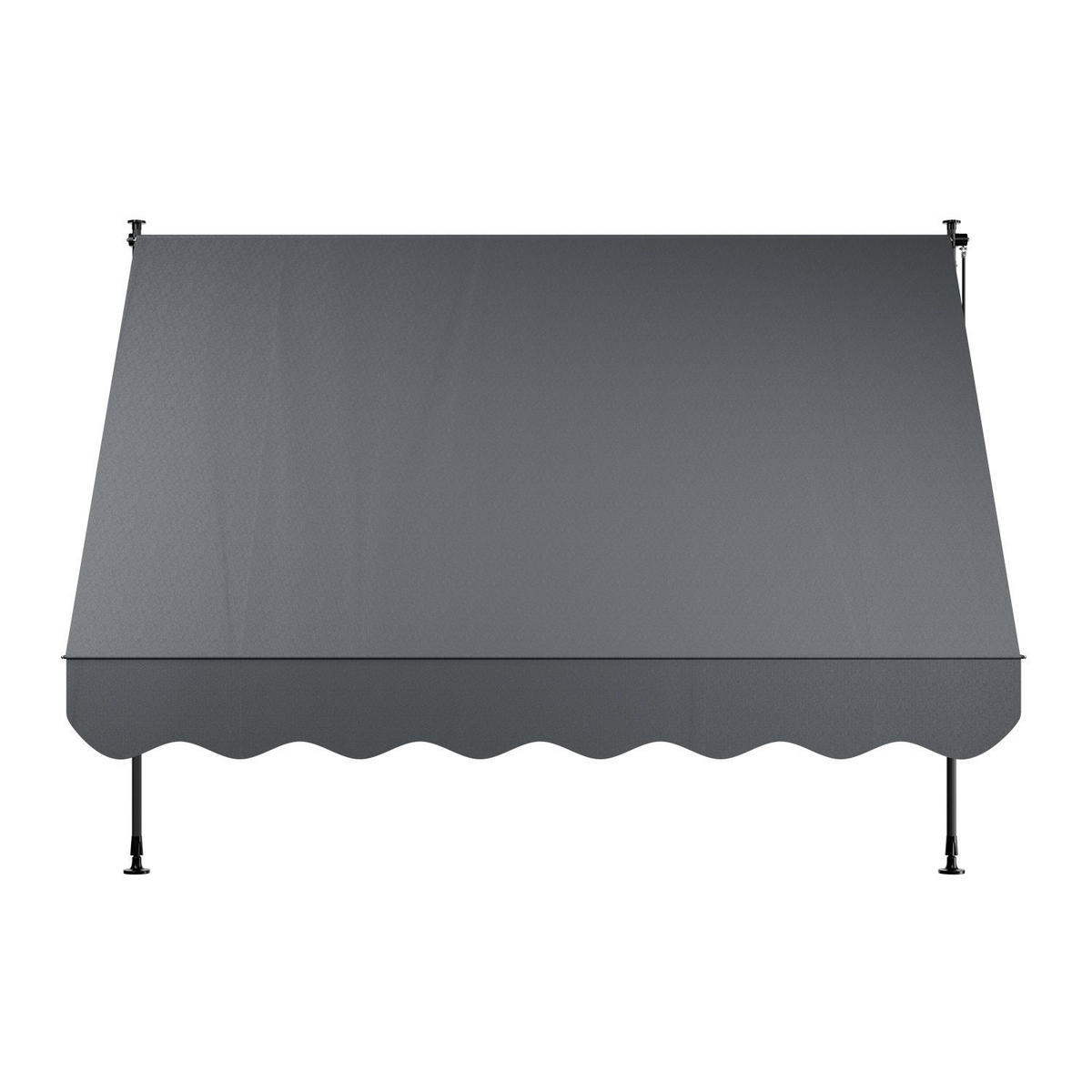 KLEMMMARKISE Kapstadt grau 250x120 cm - Grau, Textil (250/200/120cm) - Juskys