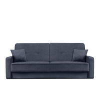 SCHLAFSOFA ORIO 3 Personen, Chenille-Stoff, Marineblau - Blau, Textil (219/90/90cm) - KONSIMO®
