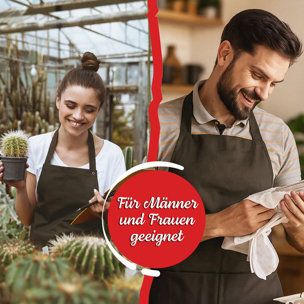 SCHÜRZE , 75x100 cm, 100% Baumwolle - Braun, Textil (75/100cm) - Zollner