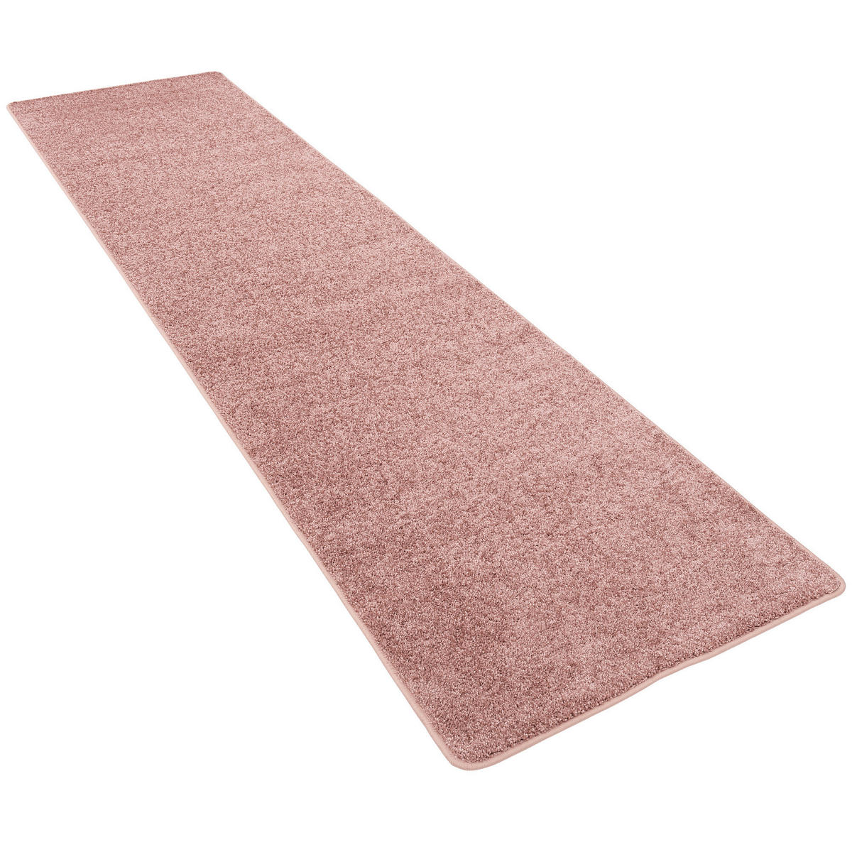 HOCHFLOR VELOURS LÄUFER TEPPICH LUNA - Altrosa, Textil (80/400cm) - Snapstyle