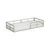 BODENBETT AUS METALL Minno Greige 90x200 mit Matratze - Greige, Metall - VitaliSpa