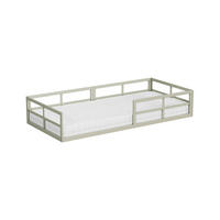 BODENBETT AUS METALL Minno Greige 90x200 mit Matratze - Greige, Metall - VitaliSpa