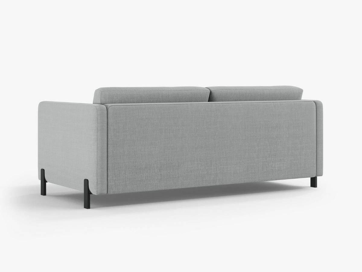 SOFA ausklappbar Gloria aus strukturiertem Stoff hellgrau 2 Sitzplätze - Hellgrau, Textil (102/80/182cm) - Micadoni