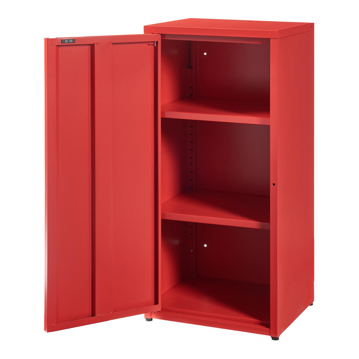 AKTENSCHRANK Burlöv - Rot, Metall (40/88/35cm) - [en.casa]