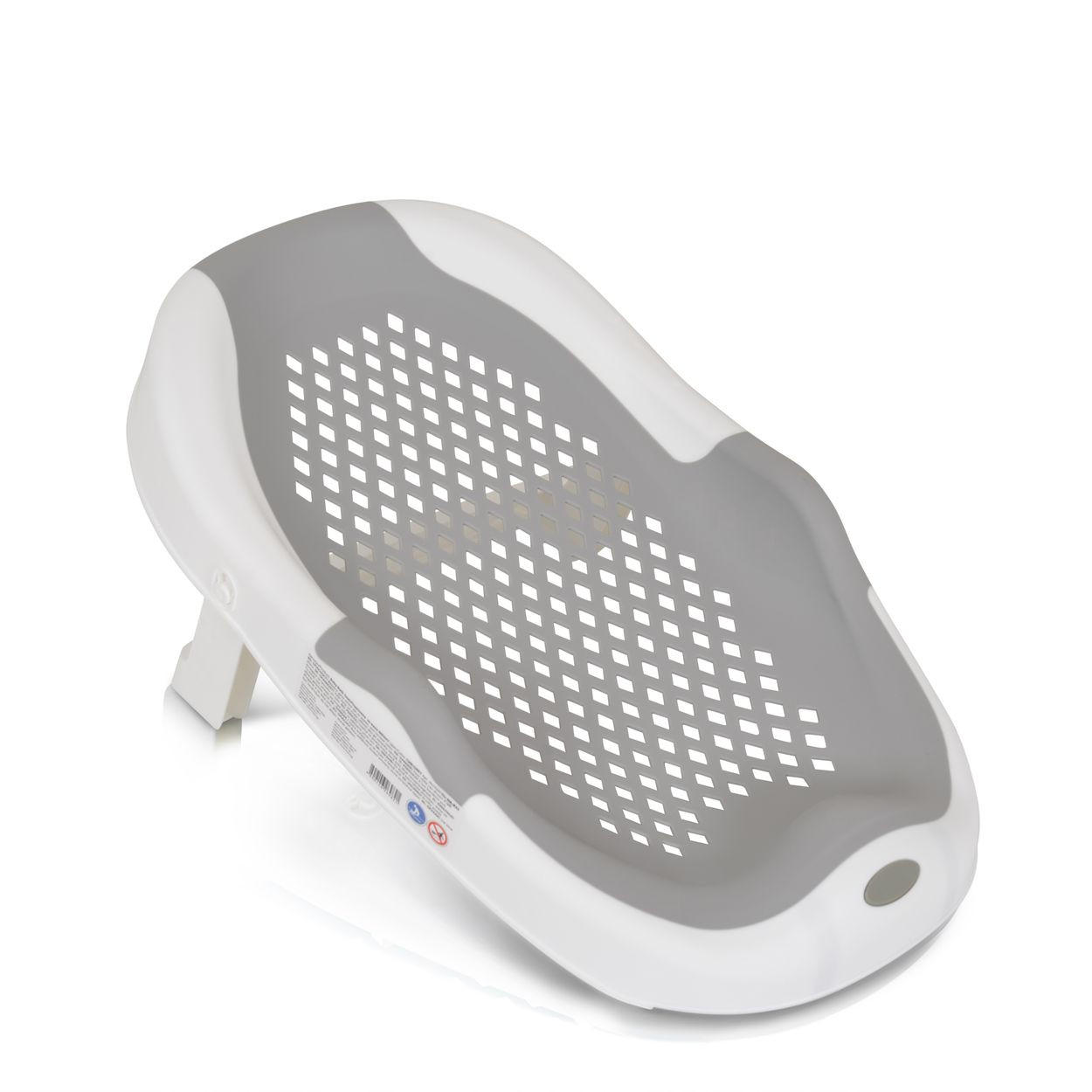 BABYBADEWANNE Badesitz Meshy grau faltbar rutschfest Wanneneinlage ab Geburt - Grau, Kunststoff (30/55cm) - Moni