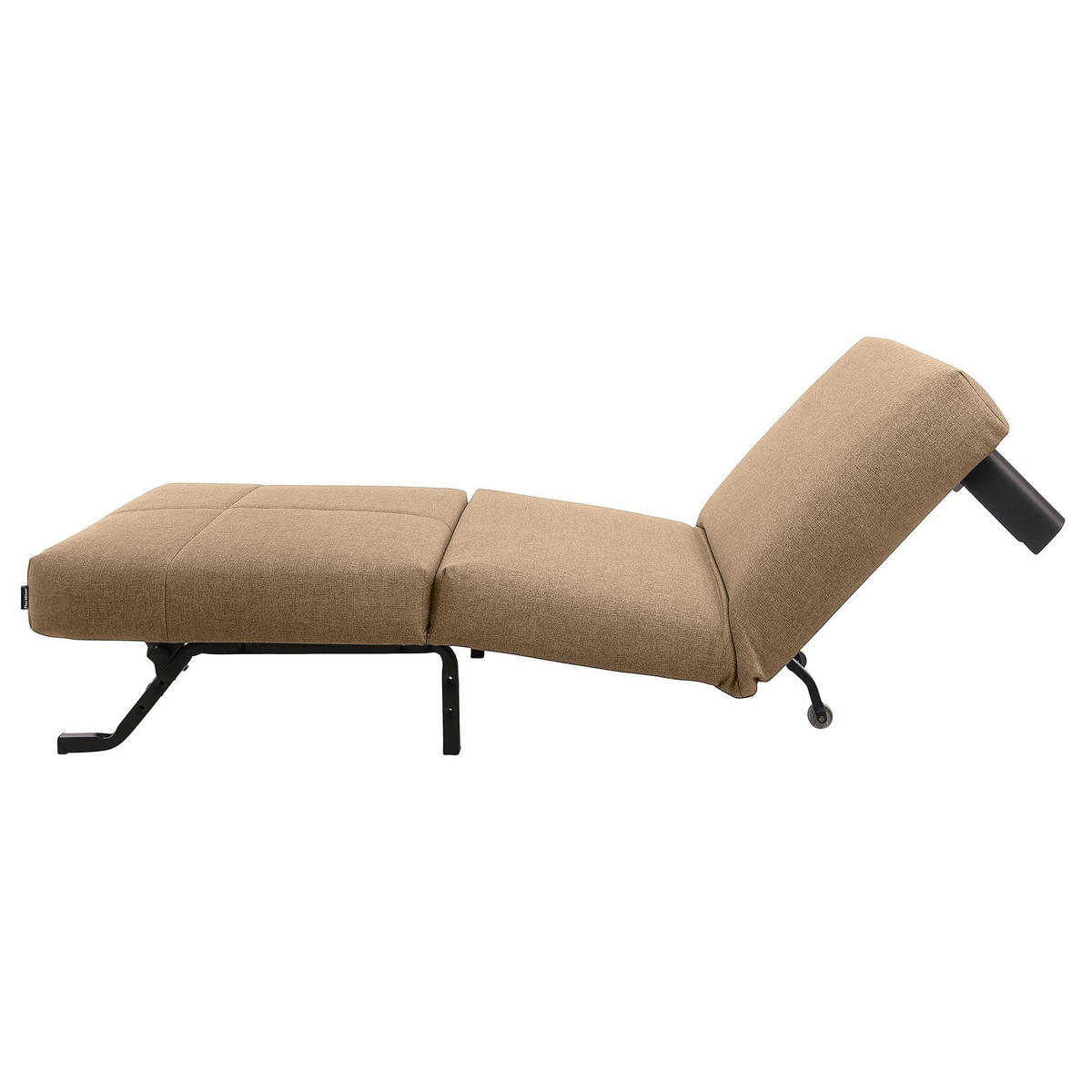FALTSESSEL Kalomira Bezug Flachgewebe Metall schwarz / sand - Sandfarben, Kunststoff (100/85/85cm) - 58aufmkessel