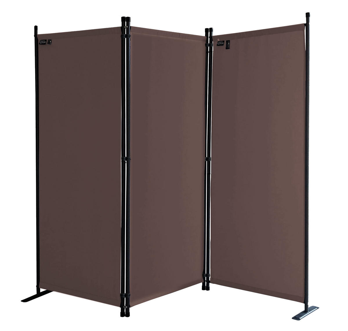 PARAVENT 2 Stück 3-tlg. 170x165 cm Taupe - Taupe, Metall (170/165cm) - QUICK STAR