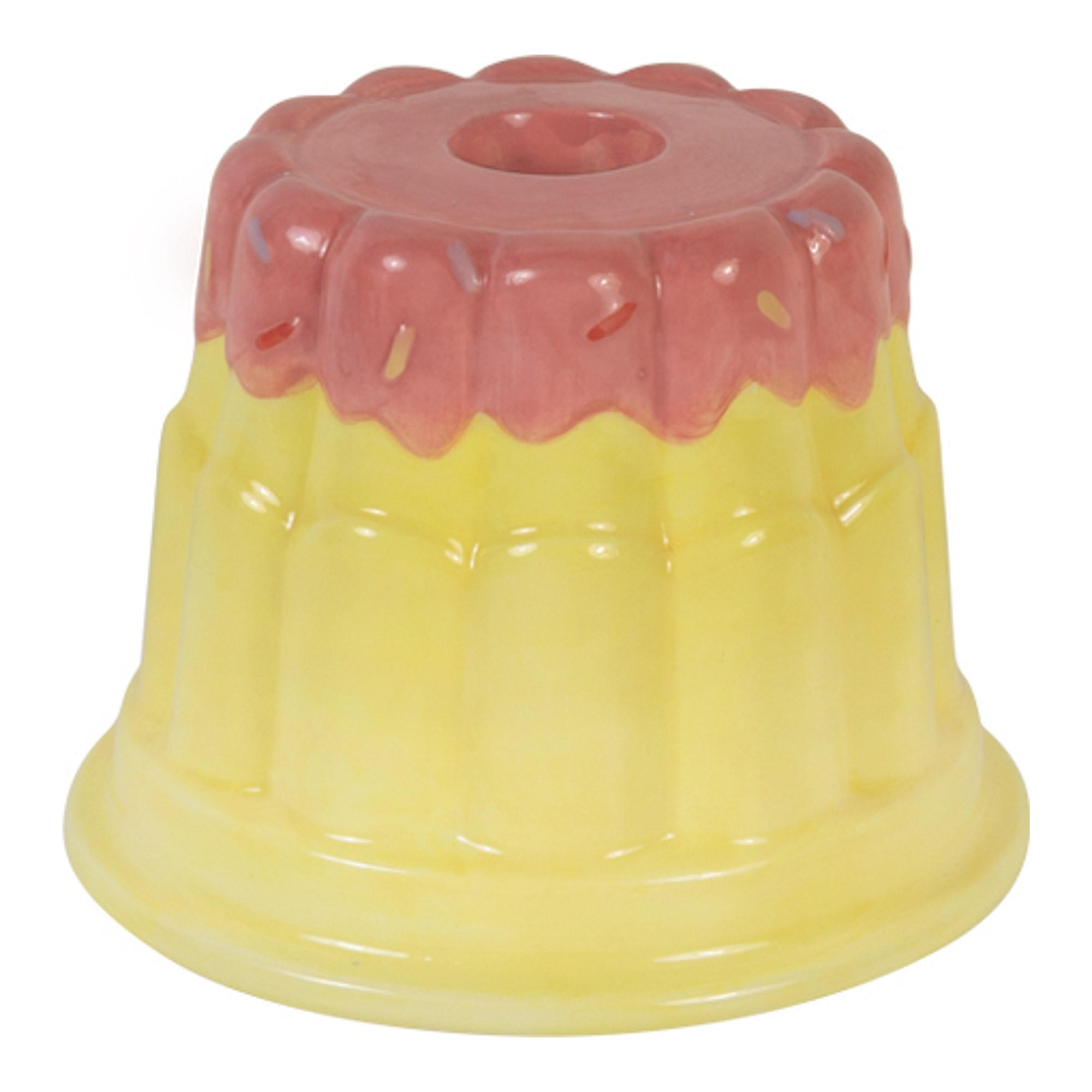 KERZENHALTER Blond Geburtstag - Gelber Pudding in Bunt - 9cm - Multicolor, Keramik (12/9/8cm) - Blond Amsterdam