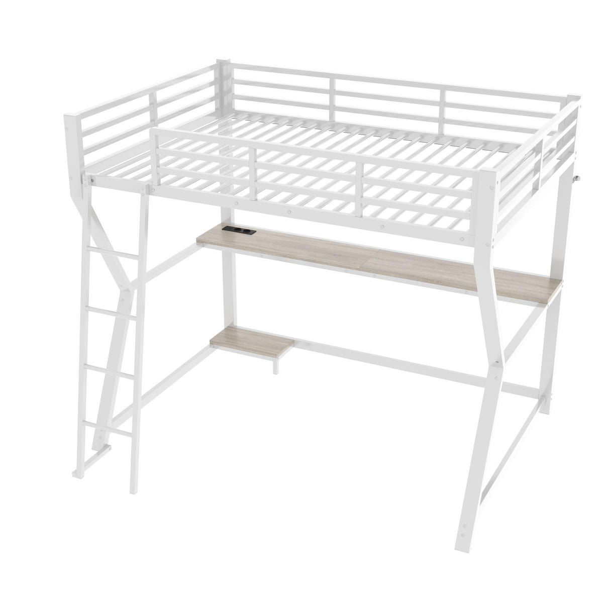 HOCHBETT 90/200 cm Weiß - Weiß, Metall - Raumix