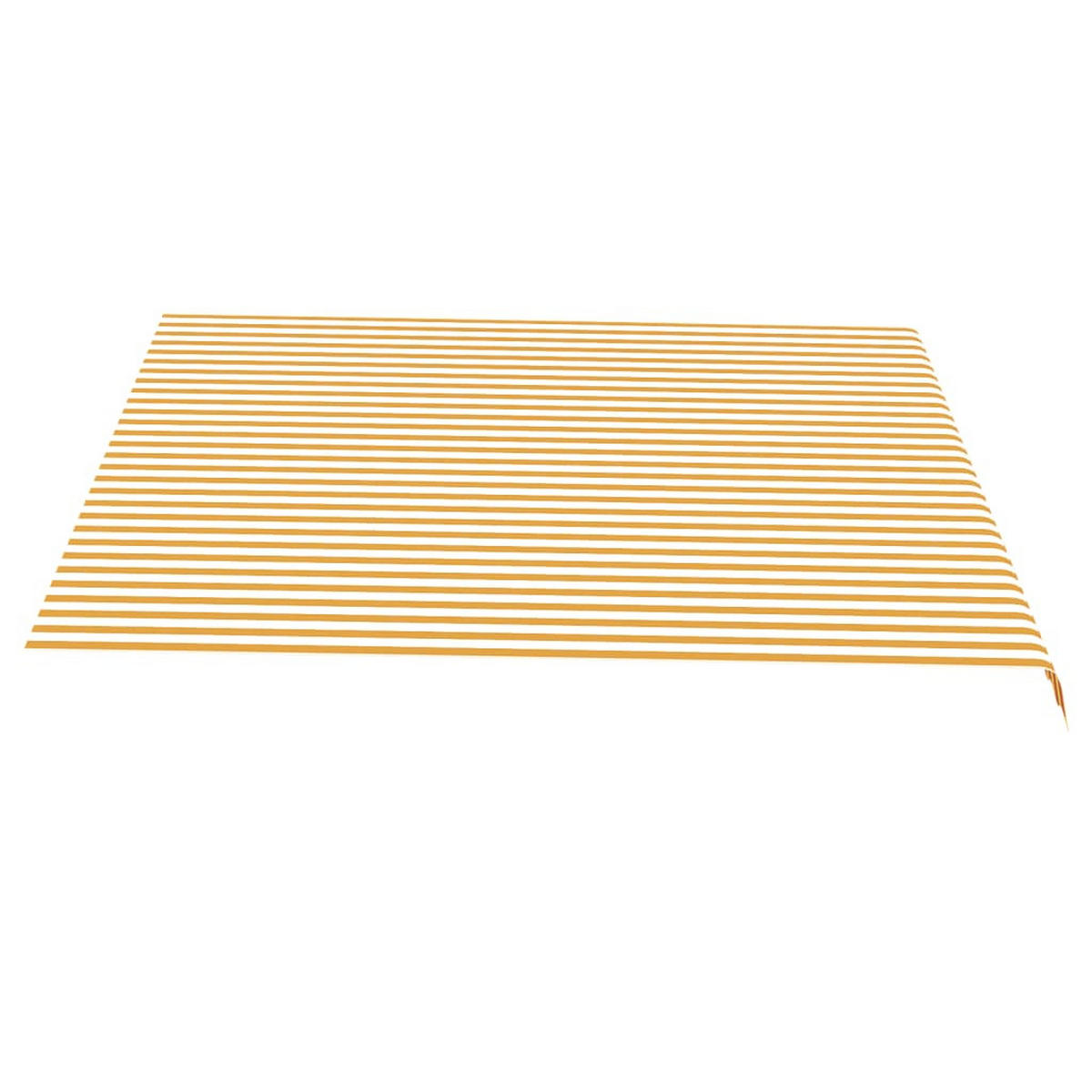 MARKISENSTOFF mit Volant| Gelb-Weiß, für 400x350cm Rahmen| Markisenbespannung Markisentuch - Gelb, Textil (380/0.3/345cm) - DELUKE