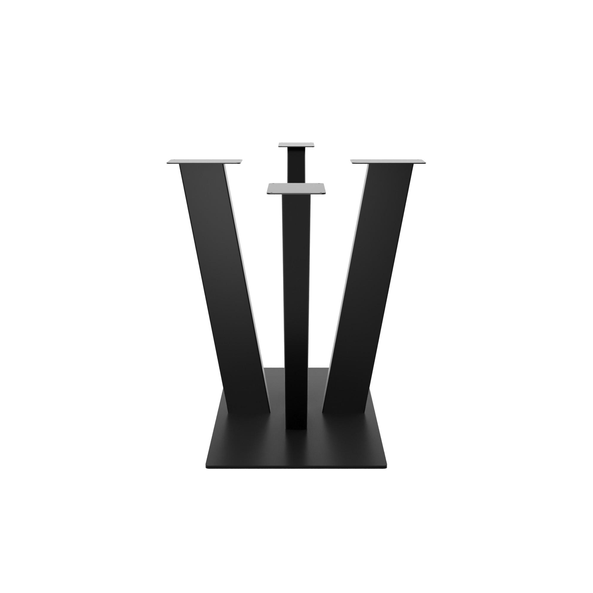 TISCHBEINE Wasat Metall Schwarz 72cm - Schwarz, Metall (70/72/160cm) - Metalo Pro