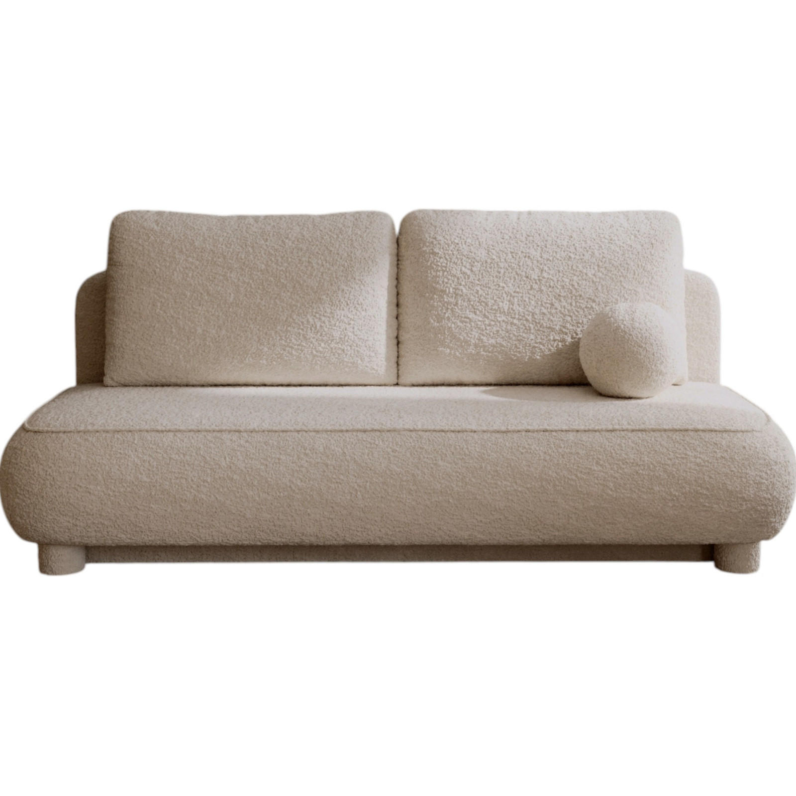SOFA Beige BELLY - Beige, Holzwerkstoff (209/96/96cm) - Compleo24