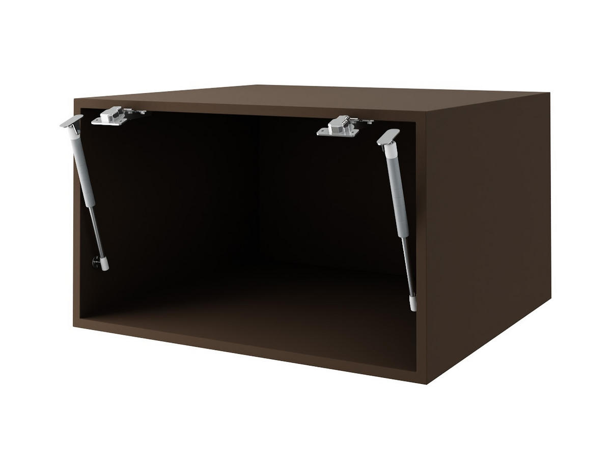 KLAPPHÄNGESCHRANK Kvantum W6B/80 Graphit Matt / Lava Matt 80 / 59 / 36cm - Dunkelgrau/Graphitfarben, Holz/Holzwerkstoff (80/36/59cm) - Feldmann-Wohnen