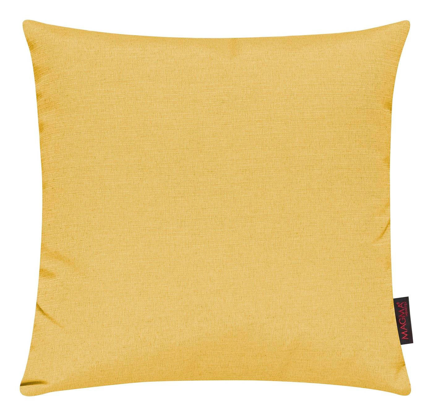 KISSENHÜLLE 2er Set Fino uni 40/40 cm - Hellgelb, Textil (40/40cm) - Magma Heimtexx