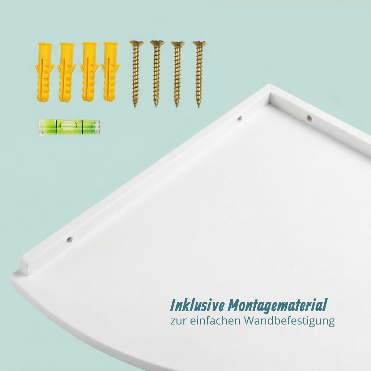 ROHOVÁ pol. - biela, drevo (35/3/35cm) - Relaxdays