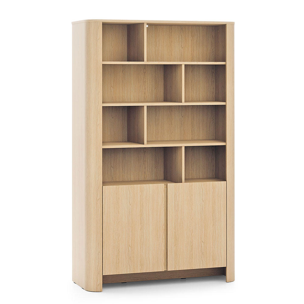 REGALSCHRANK Bari Eiche Vicenza 103 / 39 / 170cm - Kaschmir/Eichefarben, Holz/Holzwerkstoff (103/170/39cm) - Feldmann-Wohnen