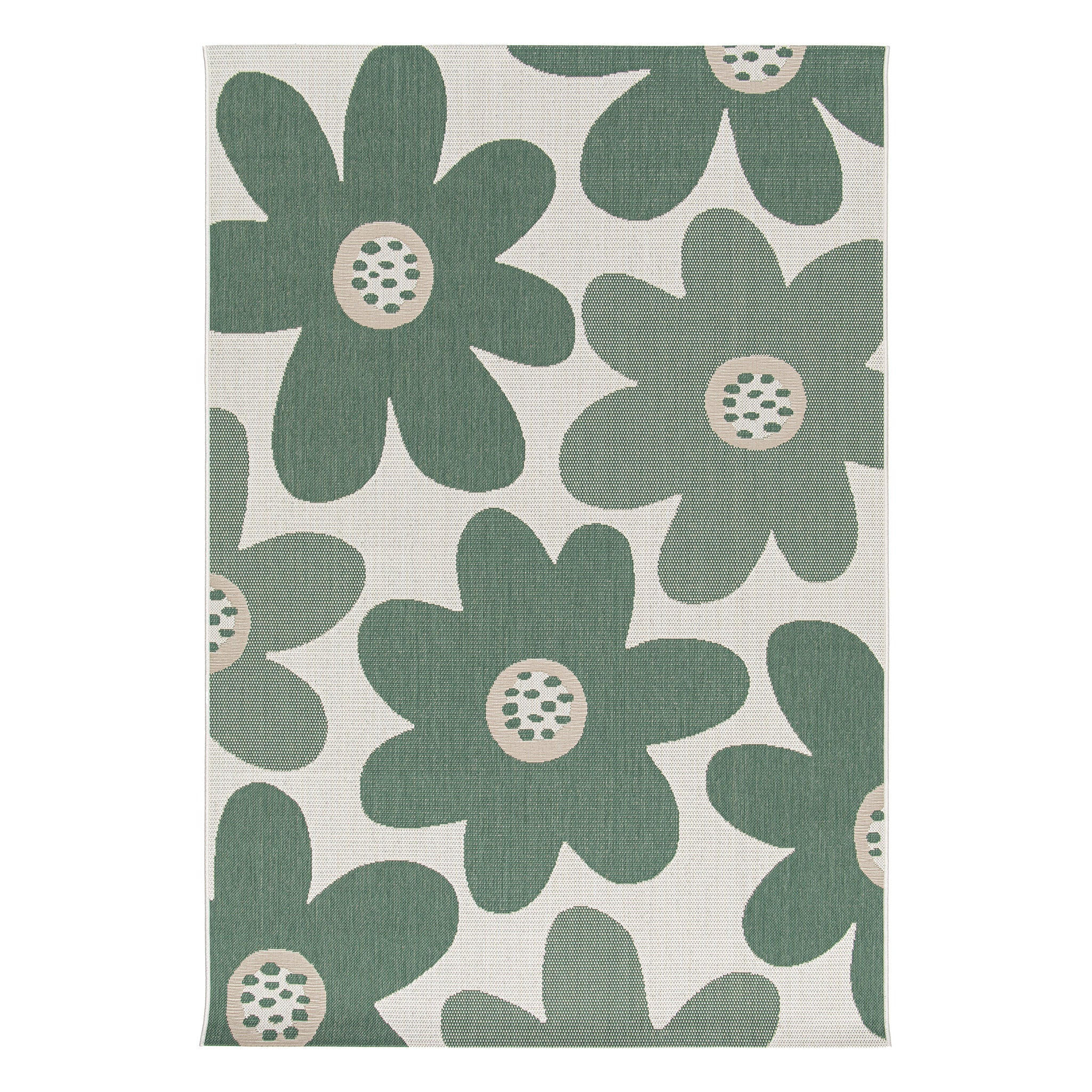 DESIGN Teppich für Innen und Außen grün - Grün, Textil (140/200cm) - AFK Living