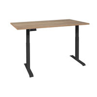 SCHREIBTISCH höhenverstellbar elektrisch Editha 160x90 schwarz/eiche sägerau - Sonoma Eiche, Holz (160/90/74cm) - 58aufmkessel