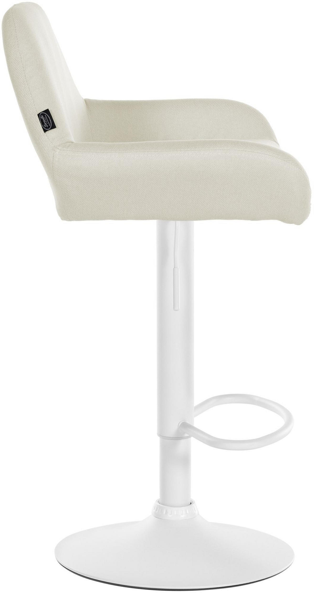 BARHOCKER Braga Stoff 89-109x51x52 cm creme - Creme, Textil (51/89/52cm) - furnicato