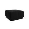 POUF Samt Stoff Schwarz - Schwarz, Kunststoff/Textil (60/35/60cm) - Makamii
